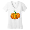 pumpkin pi Women's V-Neck T-Shirt