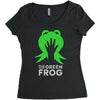 the green frog Women's Triblend Scoop T-shirt
