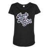 rock n roll girl Maternity Scoop Neck T-shirt