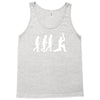evolution of cricket white silhouette Tank Top