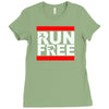 free running parkour run free Ladies Fitted T-Shirt