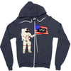 Astronaut Celebrating Independence  Day at 1776 Zipper Hoodie