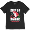 sister shark doo doo doo family matching V-Neck Tee