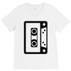 retro cassette V-Neck Tee