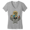 summer skull Women's V-Neck T-Shirt