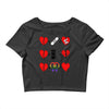 ls lesbian full heart Crop Top