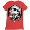 skull hexagon Ladies Fitted T-Shirt