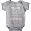aquarius christmas ugly sweater Baby Onesie