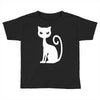 white cat funny Toddler T-shirt