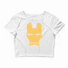 iron man mask avengers marvel comics gift Crop Top
