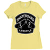skateboard Ladies Fitted T-Shirt
