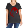 deadpool face Ladies Curvy T-Shirt