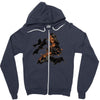 polygon bats Zipper Hoodie
