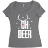 oh deer Women's Triblend Scoop T-shirt