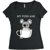 my puns are Women's Triblend Scoop T-shirt