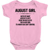 August Girl Hated By Many Baby Onesie
