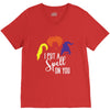 spell on you white letter V-Neck Tee