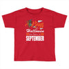 Halloween Kings Are Born In September Toddler T-shirt
