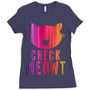 CHECK MEOWT CAT Ladies Fitted T-Shirt