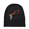banksy headshot butterfly Baby Beanies