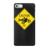 motorcycle caution sign iPhone 7 Case