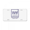 wtf outraged disbelief License Plate