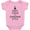 keep calm and gangnam style black t shirt Baby Onesie