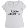 i love coffee Women's Triblend Scoop T-shirt