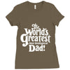 the world's greatest non biological dad Ladies Fitted T-Shirt