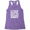 an arrow a day zombie dary Racerback Tank