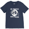 my pointer rides shotgun V-Neck Tee