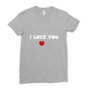 i love you (2) Ladies Fitted T-Shirt
