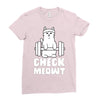 gym cat workout Ladies Fitted T-Shirt