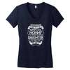 Super Cool Mommy Of A Freaking Awesome Daughter Women's V-Neck T-Shirt