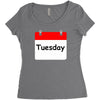 title of day of the week tuesday day of the week Women's Triblend Scoop T-shirt
