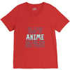 care about anime and two real people girls V-Neck Tee