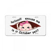October Peeking Out Asian Baby Girl License Plate