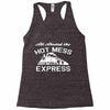 all aboard hot mess express train Racerback Tank