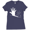 shadow puppet rabbit Ladies Fitted T-Shirt