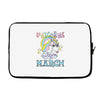 unicorns are born in march cute unicorn Laptop sleeve