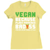 Vegan Because Plant Powered Badass Ladies Fitted T-Shirt
