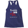 trump 2016 election make america great again Racerback Tank