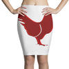 chiken red Pencil Skirts