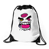 angry zombie Drawstring Bags
