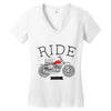 ride and shine Women's V-Neck T-Shirt