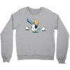 mighty hero atop a chicken Crewneck Sweatshirt