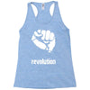 power to the people fist revolution Racerback Tank