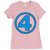 number 4 Ladies Fitted T-Shirt