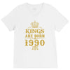 kings are born in 1990 V-Neck Tee