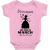 Princesses Are Born In March Baby Onesie
